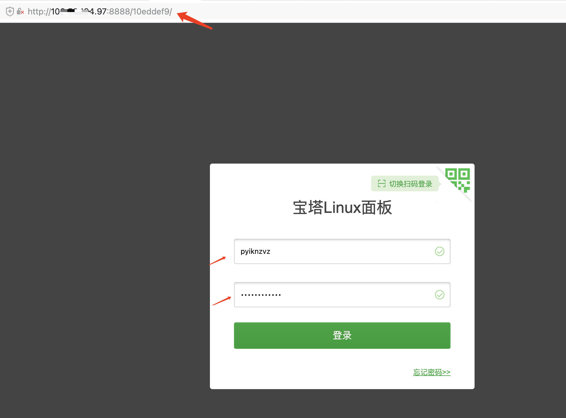 宝塔面板仪表盘